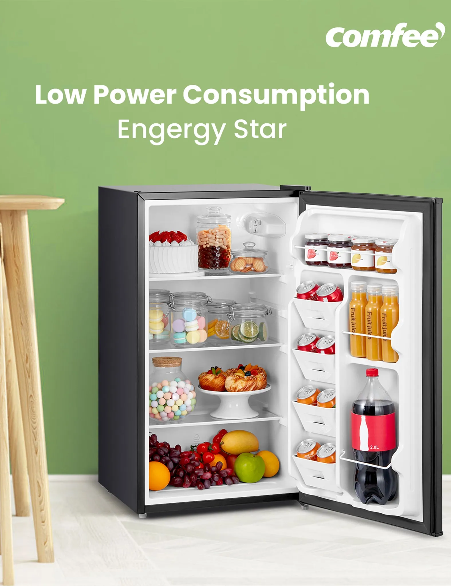 3.3 Cu.ft Compact Refrigerator - Black