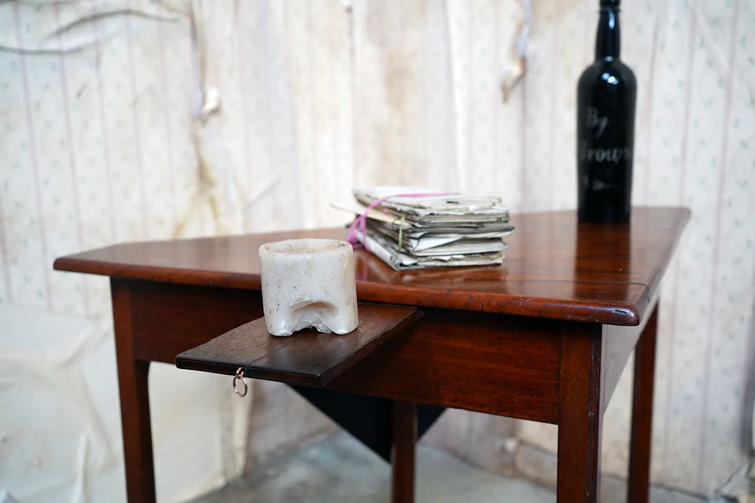 A George III Mahogany Triangular Drop-Leaf Corner Table c.1760-70