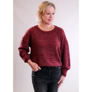 Blu Pepper Drop Shoulder Top with Long Sleeves