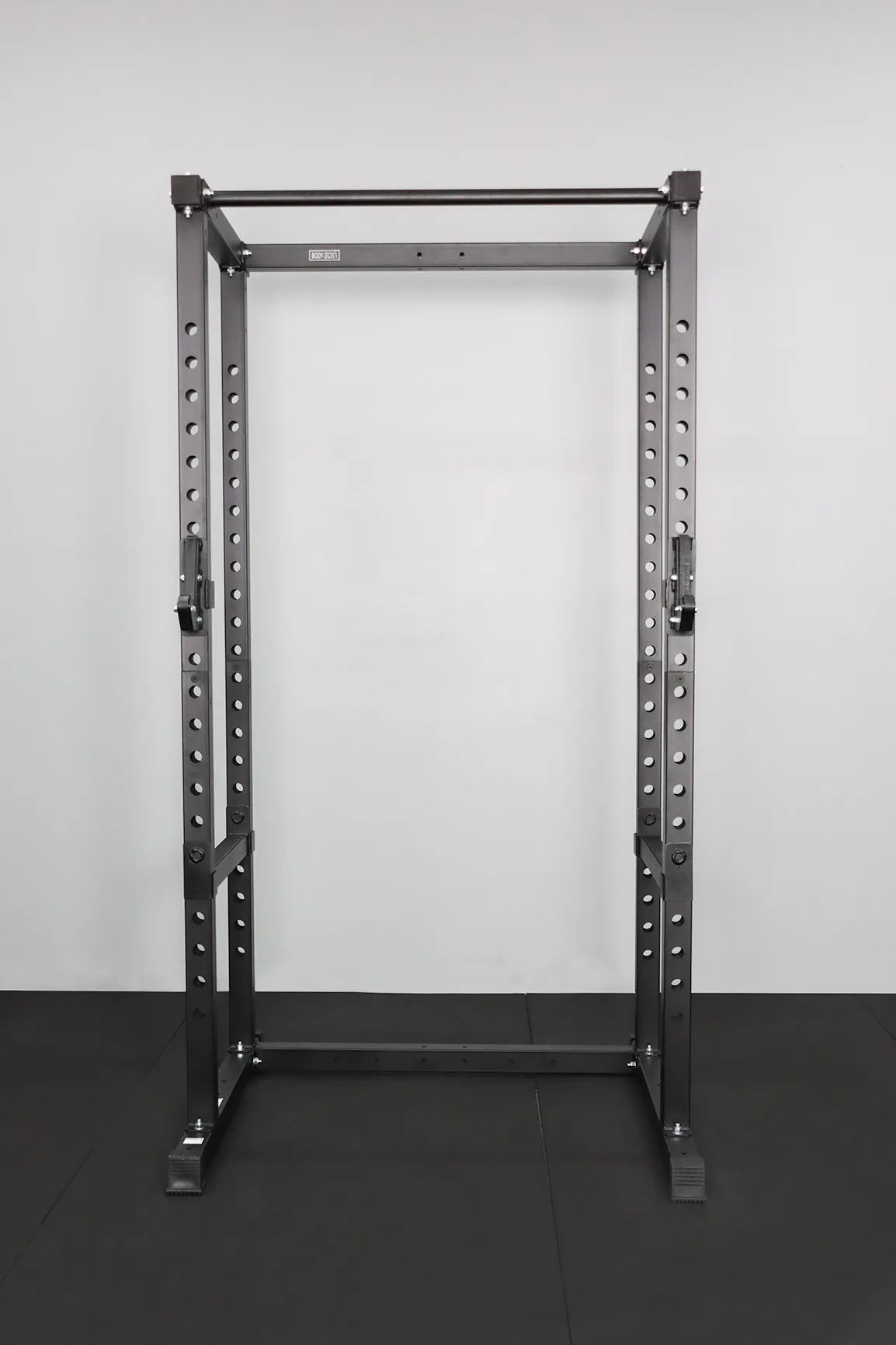 Body Iron CX44 Compact Power Rack Elite Set   120kg Olympic Barbell & Bumper Plate Set