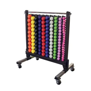 Body-Solid Vinyl Dumbbell Set with Vertical Rack - Compact Storage Solution GDR500-PACK