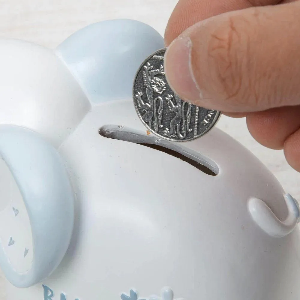 Celebrations 12.5cm 'Petit Cheri' Baby Boy Elephant Money Box