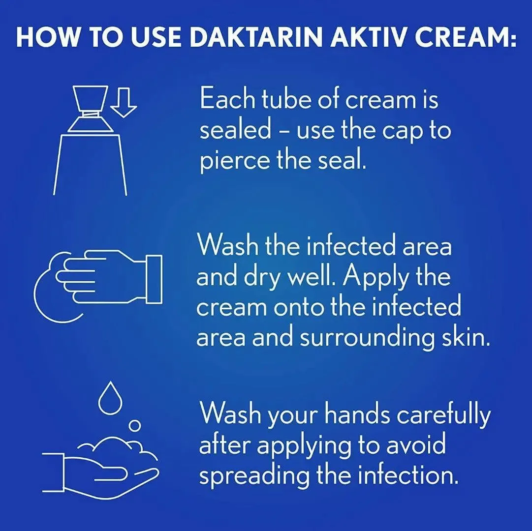 Daktarin Activ Cream Athlete's Foot Cream Antifungal Foot Cream Athlete Foot-30g