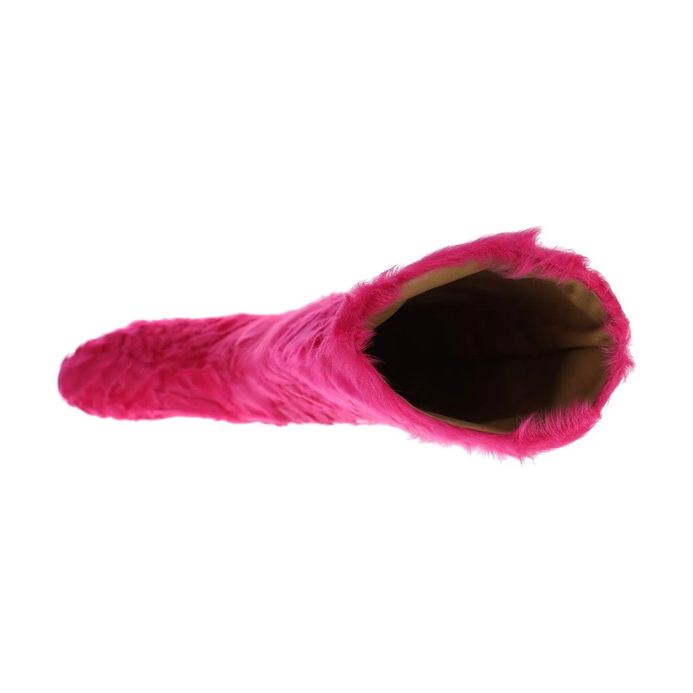 Dolce & Gabbana Elegant Pink Lambskin Fur Boots