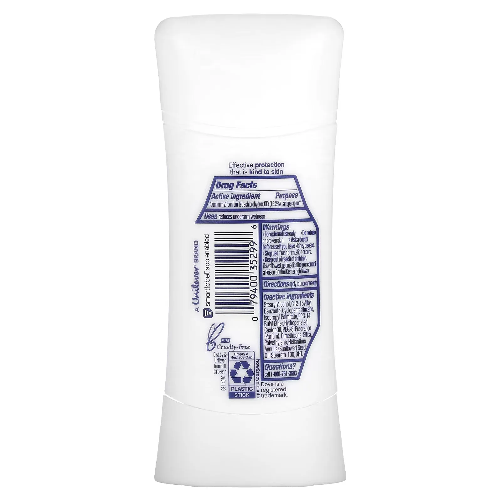 Dove Advanced Care Go Fresh Deodorant-Antiperspirant, 74 g.