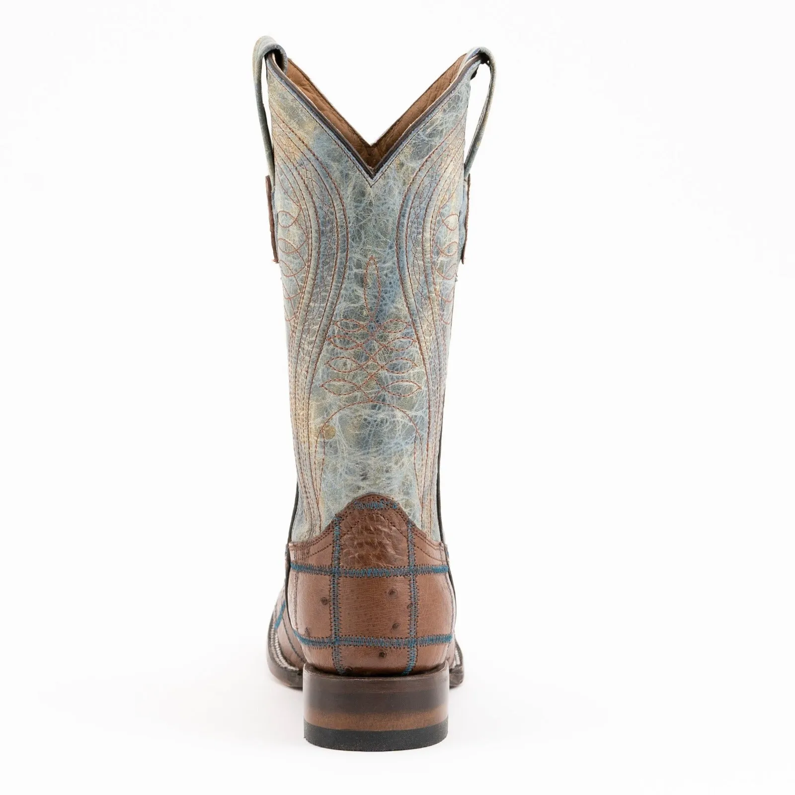 Ferrini Men's Pinto Ostrich Patch Square Toe Boots 11693-07