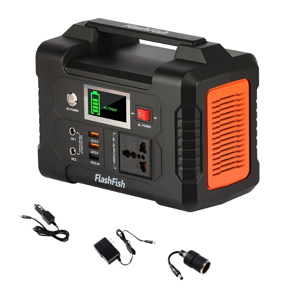 FlashFish E200 Portable Power Station | 200W 151Wh Solar Generators Small Portable Generator for Home Use Camping Traveling