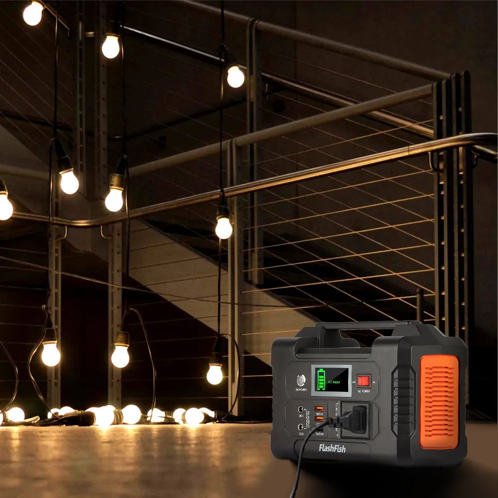 FlashFish E200 Portable Power Station | 200W 151Wh Solar Generators Small Portable Generator for Home Use Camping Traveling