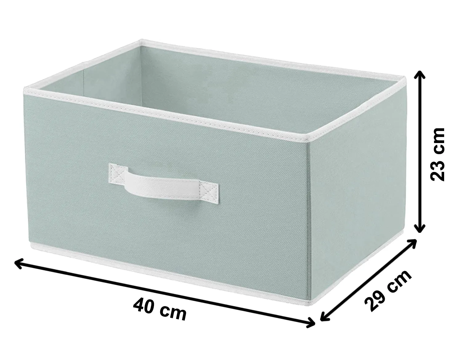Kuber Industries Foldable Boxes For Storage (Pack of 3) - Multipurpose Storage Organizer For Clothes | Wardrobe | Closet | Toys | Books | Home - Undergarment Organizer Basket With Handle (Light Grey)