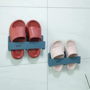 Kuber Industries Wall Mounted Shoe Rack for Home|Super Quality ABS/PVC|Compact & Durable|Self-Adhesive & Easy to Install|Unique Design|Shoe Stand For Bathroom & Bedroom|Set Of 2|1354A|Blue (Pack Of 5)