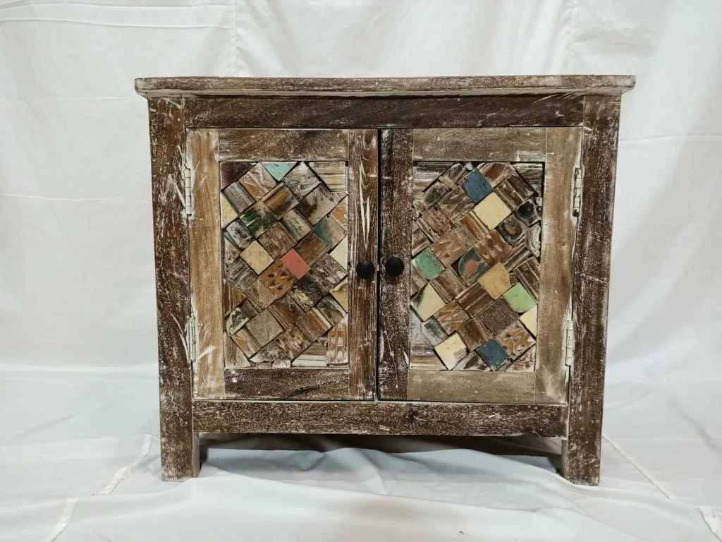 Liberty Reclaimed Wood Boat Timber Small Cabinet Shoe Rack