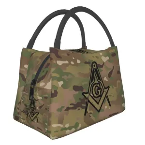 Master Mason Blue Lodge Lunch Bag - Square & Compass G Military Design