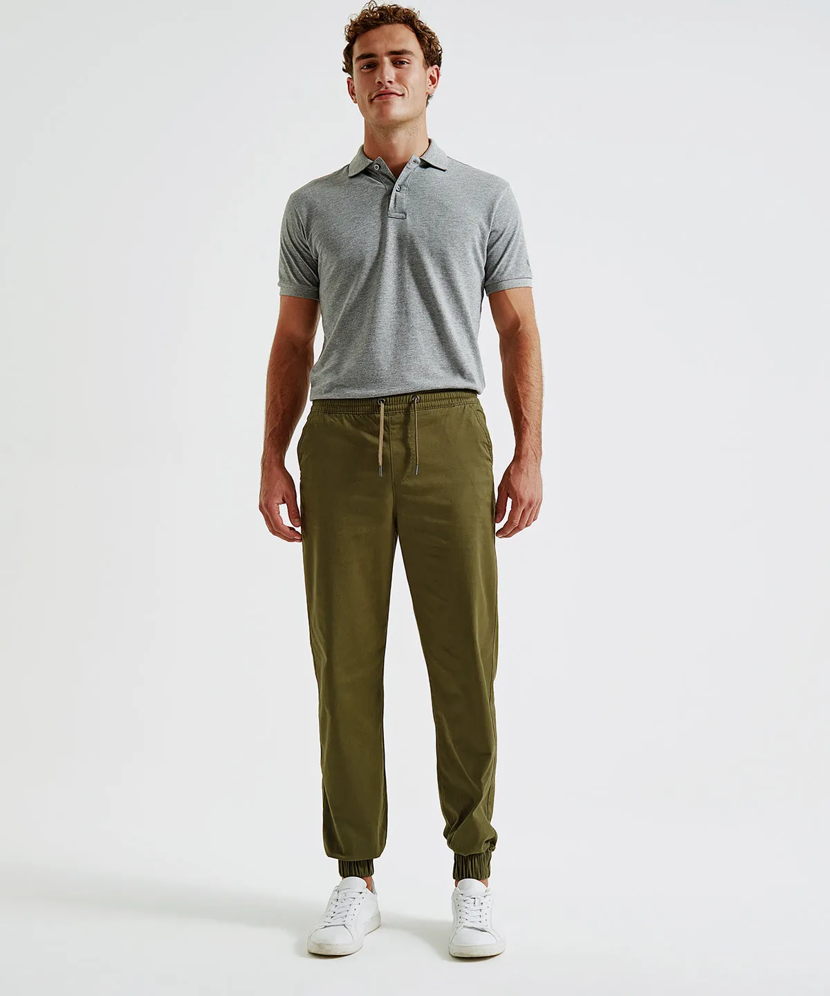Olive - Men's twill jogger