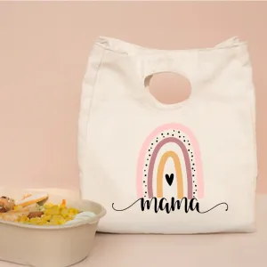 Rainbow Mama Print Portable Thermal Insulated Food Storage Lunch Bags