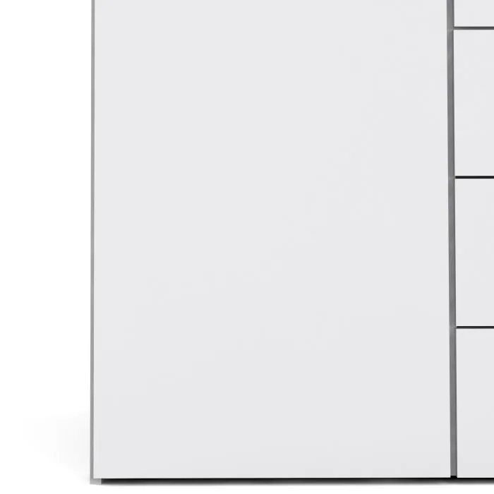 Space Wardrobe 2 Doors 3 Drawers White 1750