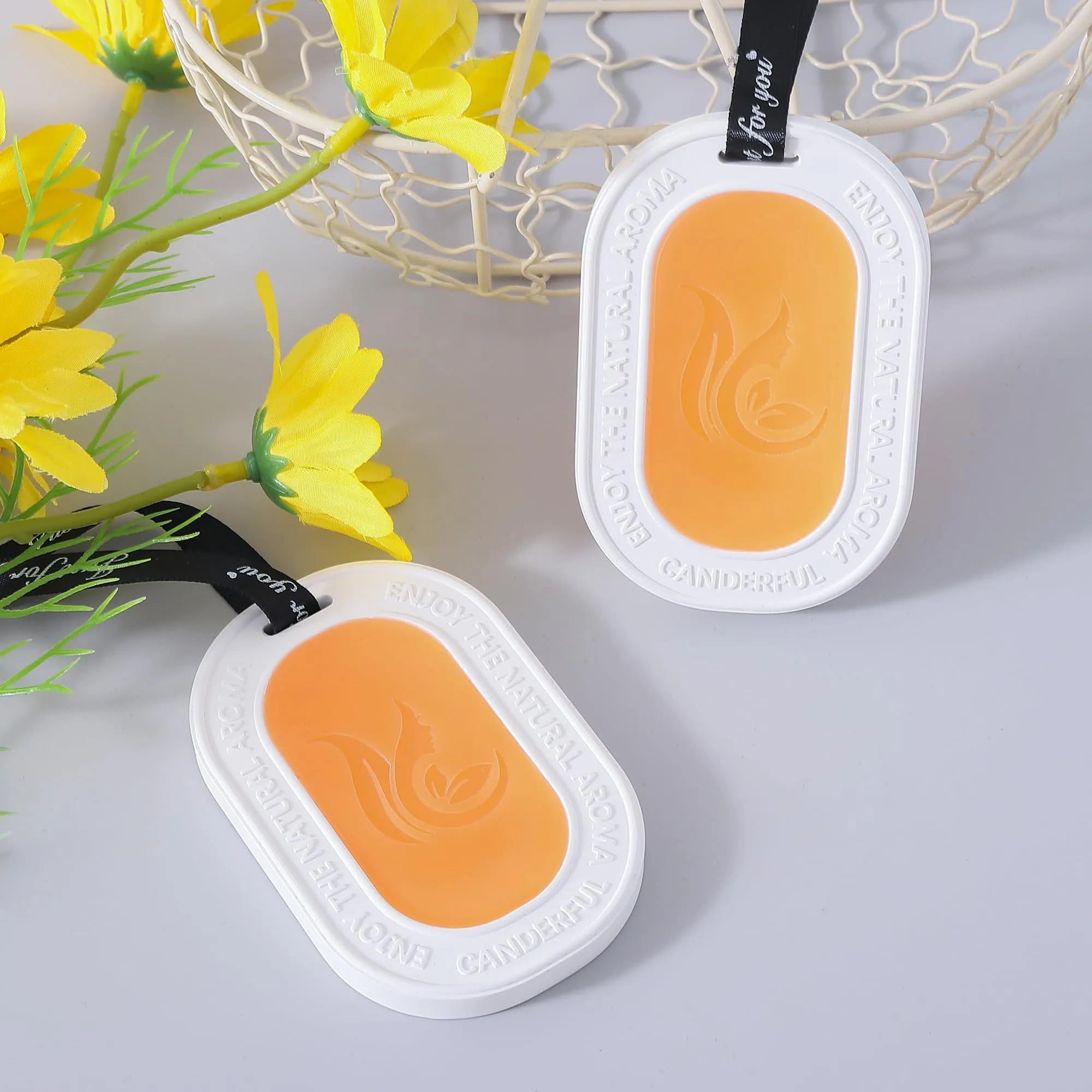 The Better Home Citrus Zest Wardrobe Air Freshener (2Pcs-45g Each) Lasts Up to 6 Months Scented Wax for Cars Drawers Bathroom Bedroom | Cupboard Freshener for Clothes | Hanging Loop with Plaster Case